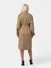 Бежевый тренч женский, оверсайз