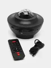 Черный ночник-проектор звёздного неба, с Bluetooth, 10 режимов
