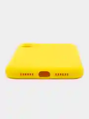 Желтый silicone Case чехол для iPhone (Айфон) 15, 14, 13, 12, 11, Pro, Max, Mini, Plus, XR, X, XS
