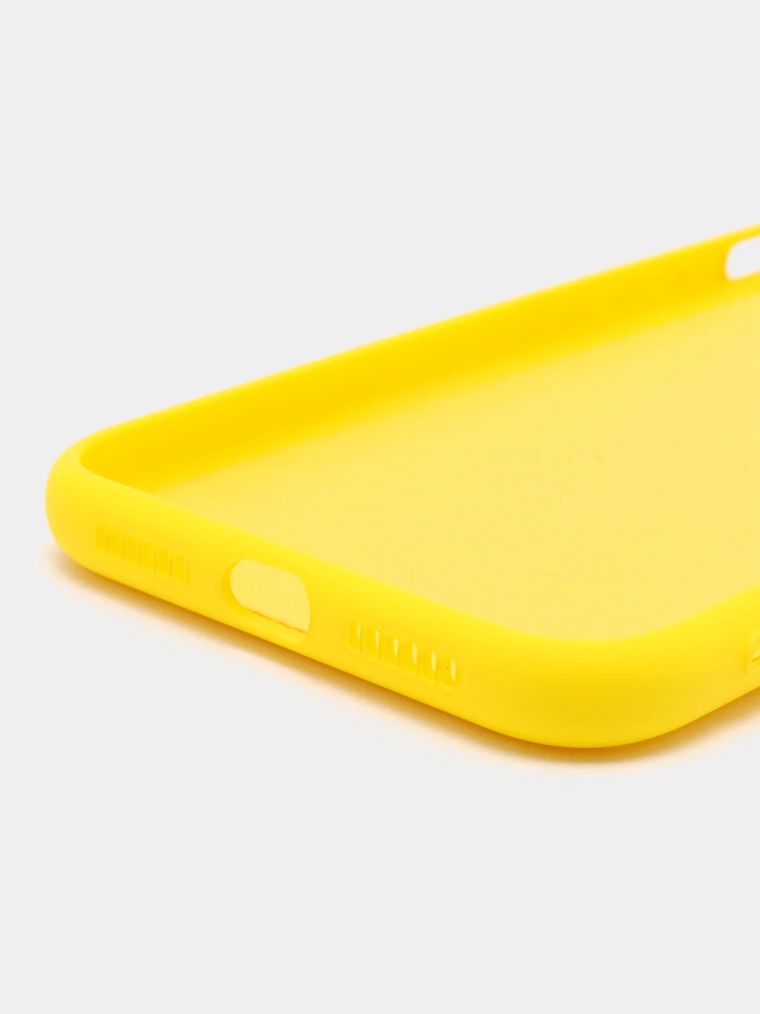 Желтый silicone Case чехол для iPhone (Айфон) 15, 14, 13, 12, 11, Pro, Max, Mini, Plus, XR, X, XS