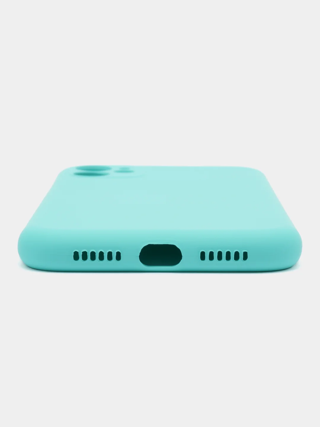Мятный silicone Case чехол для iPhone (Айфон) 15, 14, 13, 12, 11, Pro, Max, Mini, Plus, XR, X, XS