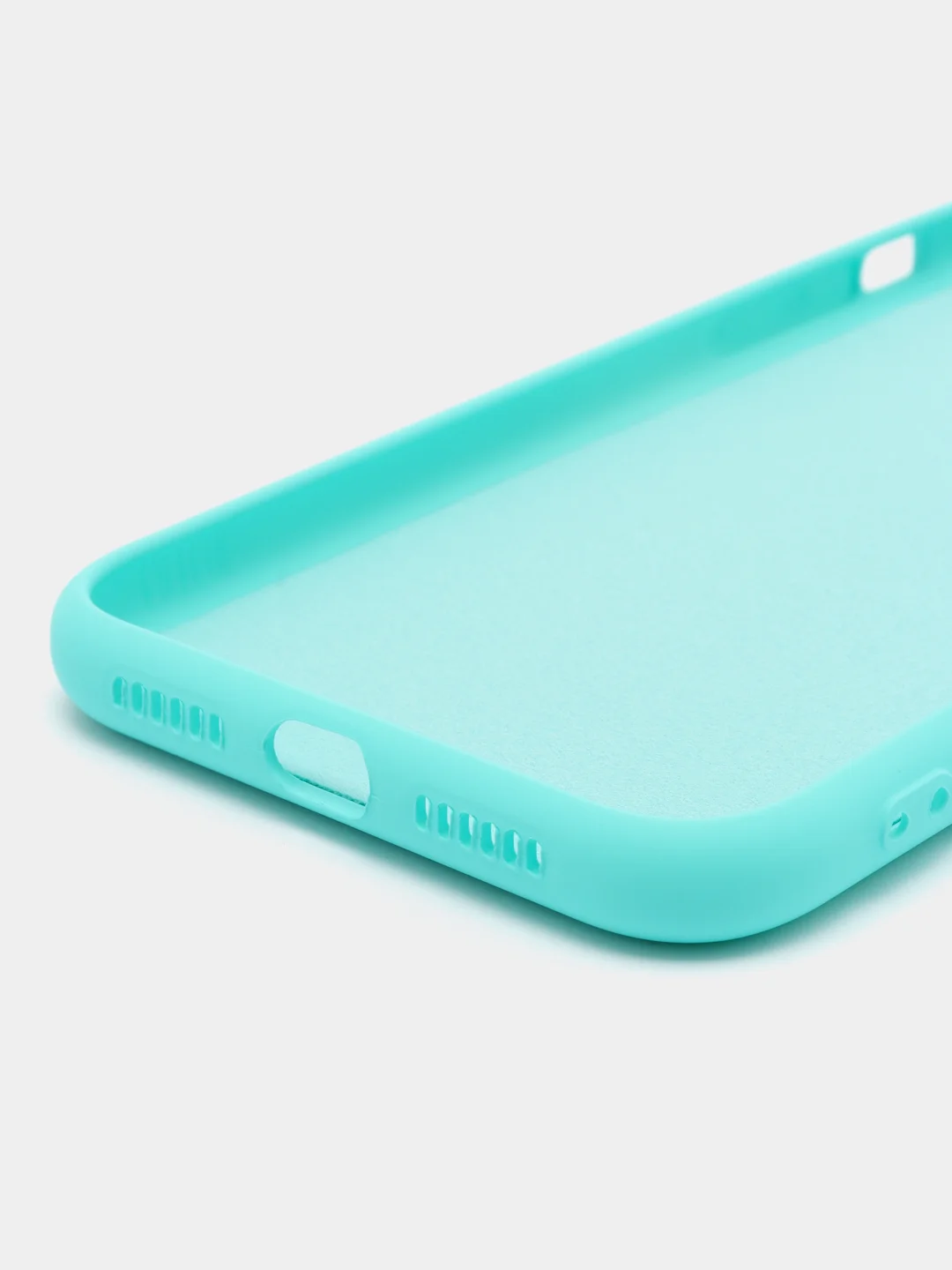 Мятный silicone Case чехол для iPhone (Айфон) 15, 14, 13, 12, 11, Pro, Max, Mini, Plus, XR, X, XS