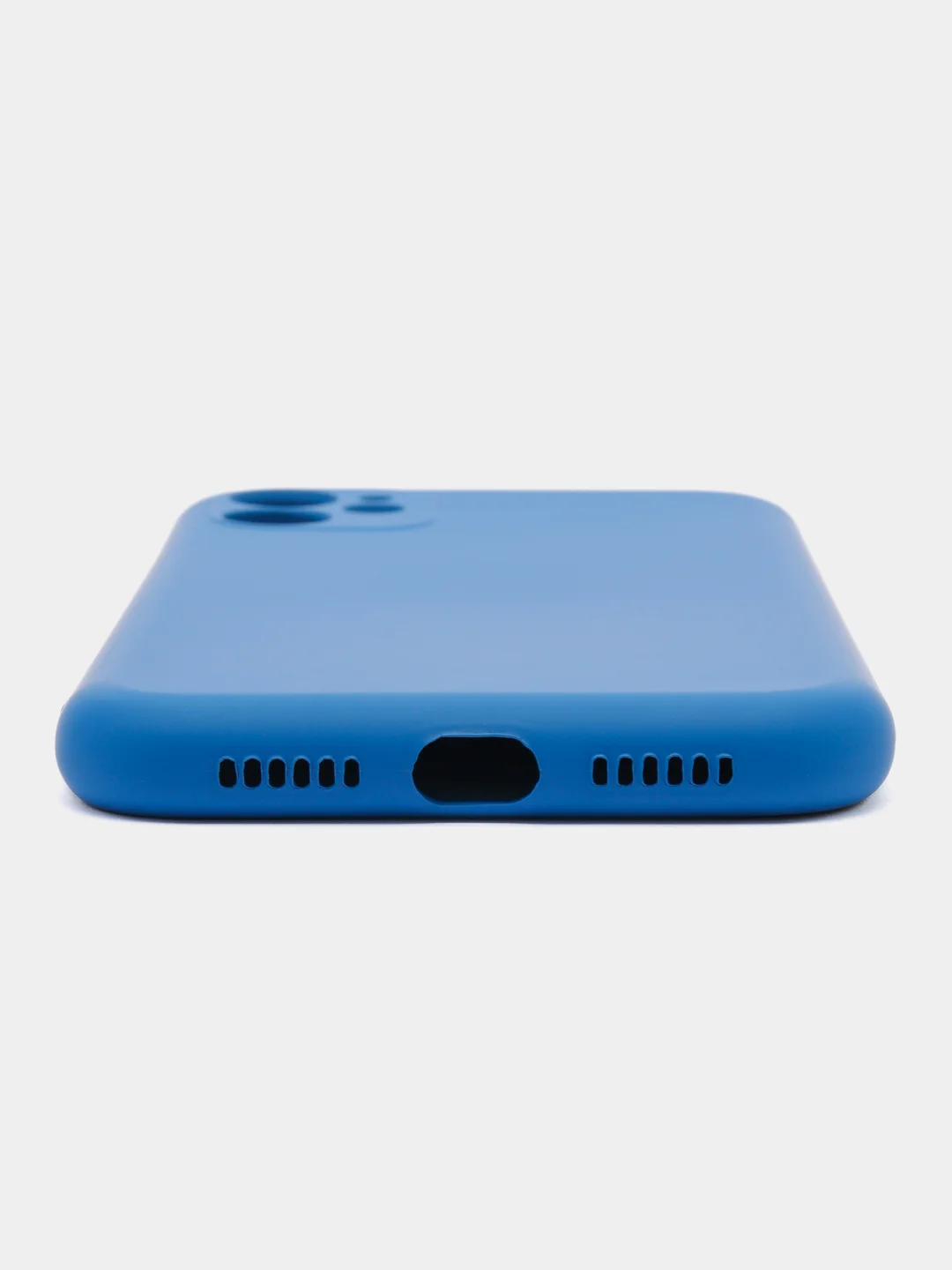 Синий silicone Case чехол для iPhone (Айфон) 15, 14, 13, 12, 11, Pro, Max, Mini, Plus, XR, X, XS
