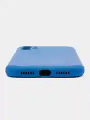 Синий silicone Case чехол для iPhone (Айфон) 15, 14, 13, 12, 11, Pro, Max, Mini, Plus, XR, X, XS
