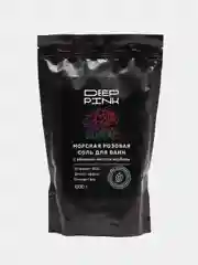 DEEP PINK морская крымская розовая соль для ванны, с эфирным маслом вербены, 1000 г