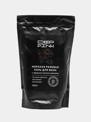 DEEP PINK морская крымская розовая соль для ванны, с эфирным маслом жасмина, 1000 г