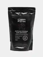 DEEP PINK морская крымская розовая соль для ванны, с эфирным маслом жасмина, 1000 г