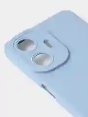 Голубой чехол для Realme C55 матовый, с дополнительной защитой камеры