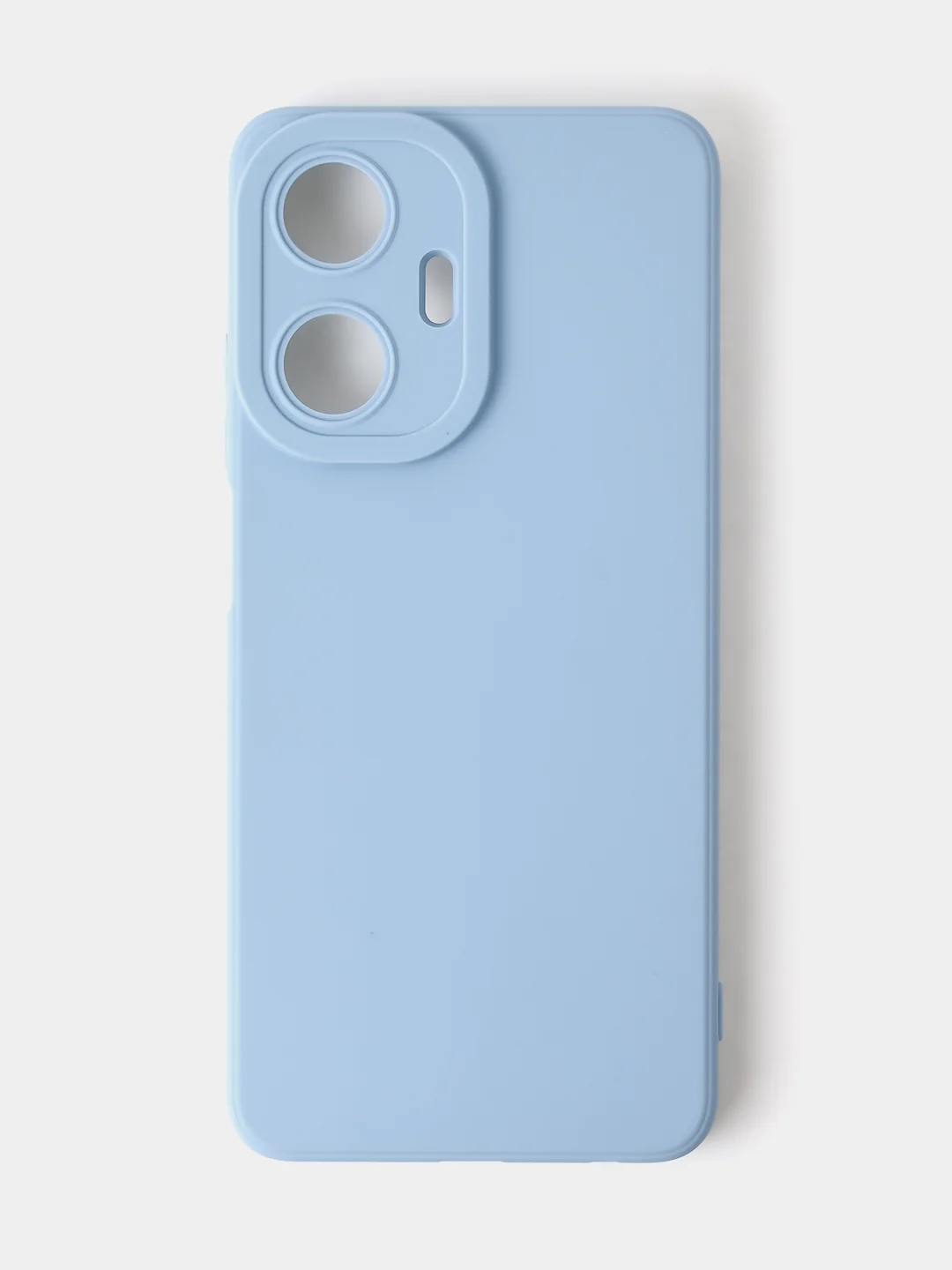 Голубой чехол для Realme C55 матовый, с дополнительной защитой камеры