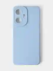 Голубой чехол для Realme C55 матовый, с дополнительной защитой камеры
