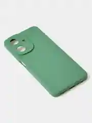 Зеленый чехол для Realme C55 матовый, с дополнительной защитой камеры
