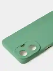 Зеленый чехол для Realme C55 матовый, с дополнительной защитой камеры