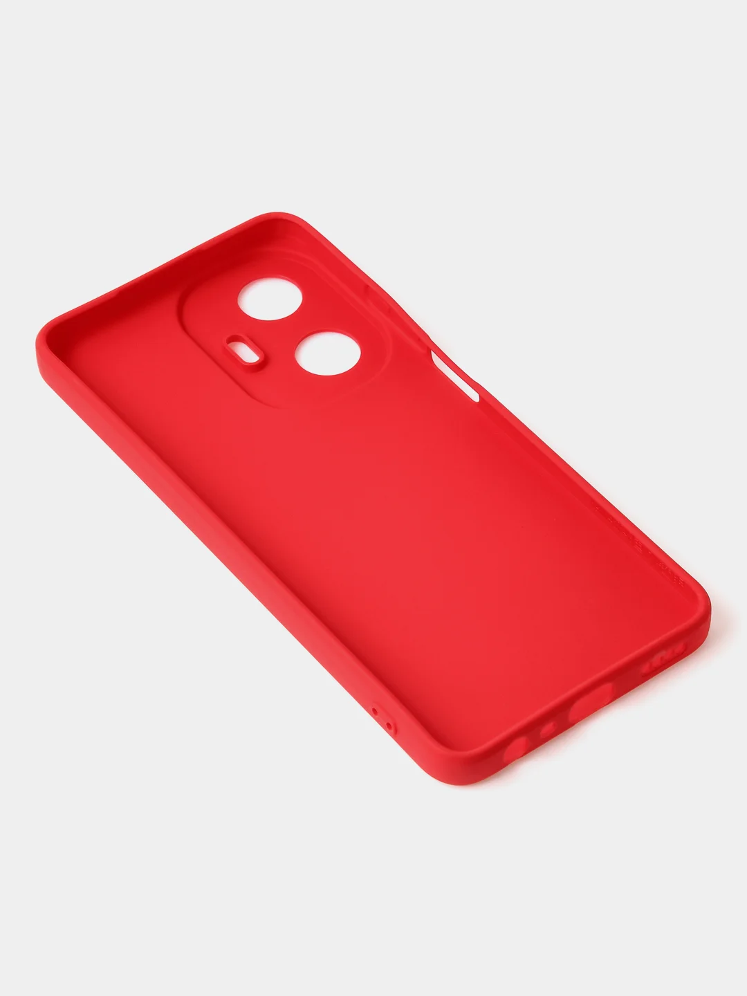 Красный чехол для Realme C55 матовый, с дополнительной защитой камеры