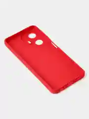 Красный чехол для Realme C55 матовый, с дополнительной защитой камеры