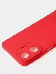Красный чехол для Realme C55 матовый, с дополнительной защитой камеры