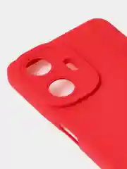 Красный чехол для Realme C55 матовый, с дополнительной защитой камеры