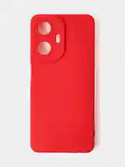 Красный чехол для Realme C55 матовый, с дополнительной защитой камеры