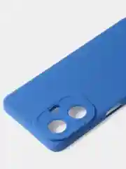 Синий чехол для Realme C55 матовый, с дополнительной защитой камеры