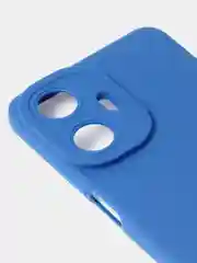 Синий чехол для Realme C55 матовый, с дополнительной защитой камеры
