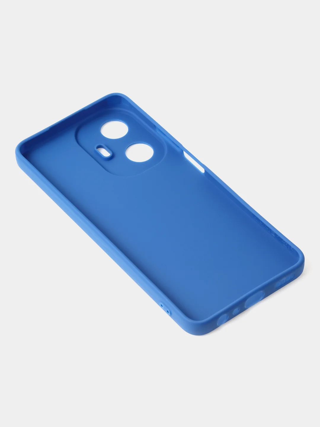Синий чехол для Realme C55 матовый, с дополнительной защитой камеры