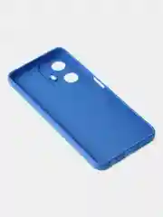 Синий чехол для Realme C55 матовый, с дополнительной защитой камеры