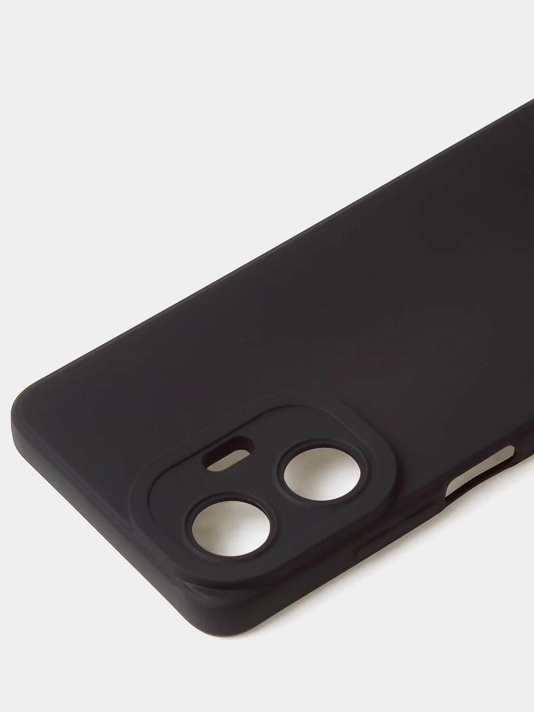 Черный чехол для Realme C55 матовый, с дополнительной защитой камеры