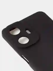 Черный чехол для Realme C55 матовый, с дополнительной защитой камеры