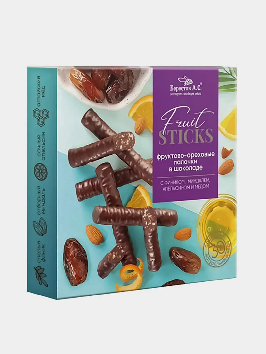 Фруктово-ореховые палочки в шоколаде Fruit Stiсks Берестов А.С, 175 г