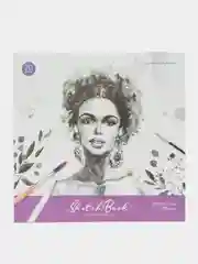 Фиолетовый скетчбук для акварели, 20 листов, 250*250, "Portrait", на склейке, 180 г/м2