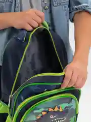 Зелёный хаки рюкзак школьный, для младших классов