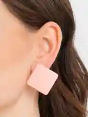 Конфетный квадратные серьги, цветные, матовые / Женские серьги