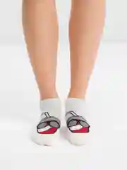 Белый носки короткие "Фаст-фуд"