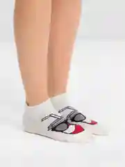Белый носки короткие "Фаст-фуд"