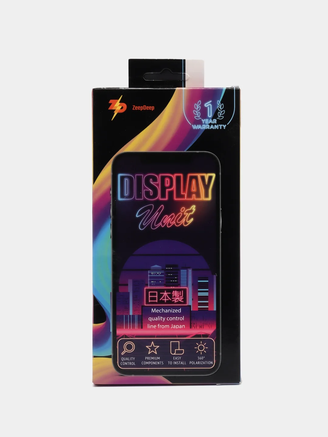 Черный дисплей в сборе с тачскрином ZeepDeep Premium для iPhone 6 plus, черный
