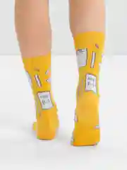 Желтый носки цветные