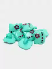 Зеленый пуговицы декоративные на ножке "Hello kitty", пластиковые