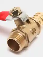 Кран шаровый НР 1/4" штуцер-ёлочка 10 мм, латунь, для самогона
