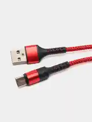 Красный кабель 5A 1/1.5/2 м Lightning/Type-C+OPPO Flash для быстрой зарядки и передачи данных