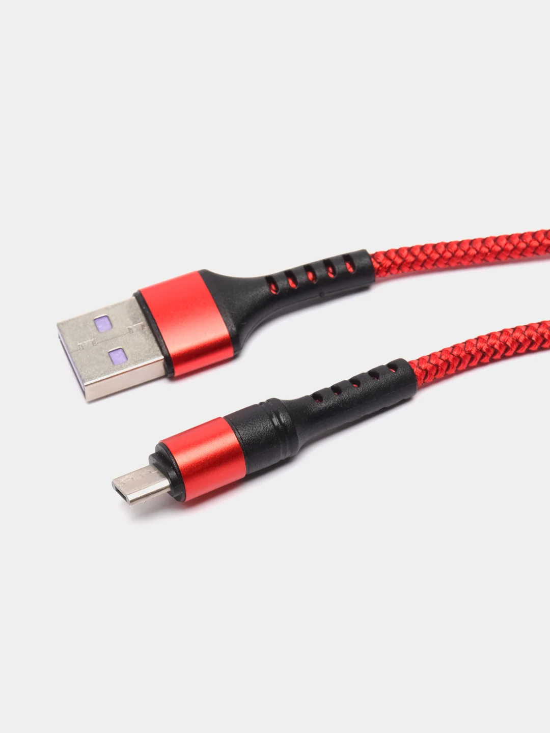 Красный кабель 5A 1/1.5/2 м Lightning/Type-C+OPPO Flash для быстрой зарядки и передачи данных