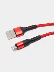 Красный кабель 5A 1/1.5/2 м Lightning/Type-C+OPPO Flash для быстрой зарядки и передачи данных