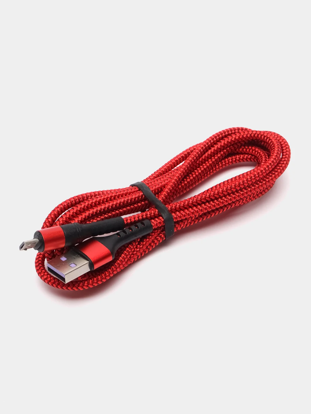 Красный кабель 5A 1/1.5/2 м Lightning/Type-C+OPPO Flash для быстрой зарядки и передачи данных