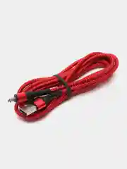 Красный кабель 5A 1/1.5/2 м Lightning/Type-C+OPPO Flash для быстрой зарядки и передачи данных