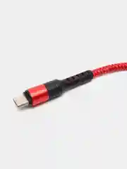 Красный кабель 5A 1/1.5/2 м Lightning/Type-C+OPPO Flash для быстрой зарядки и передачи данных