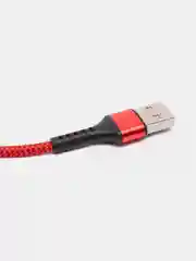 Красный кабель 5A 1/1.5/2 м Lightning/Type-C+OPPO Flash для быстрой зарядки и передачи данных
