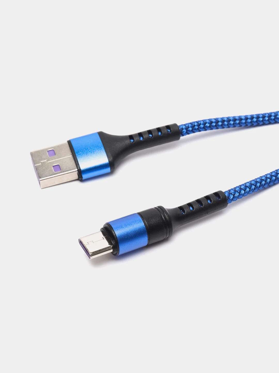 Синий кабель 5A 1/1.5/2 м Lightning/Type-C+OPPO Flash для быстрой зарядки и передачи данных