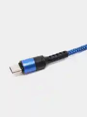 Синий кабель 5A 1/1.5/2 м Lightning/Type-C+OPPO Flash для быстрой зарядки и передачи данных