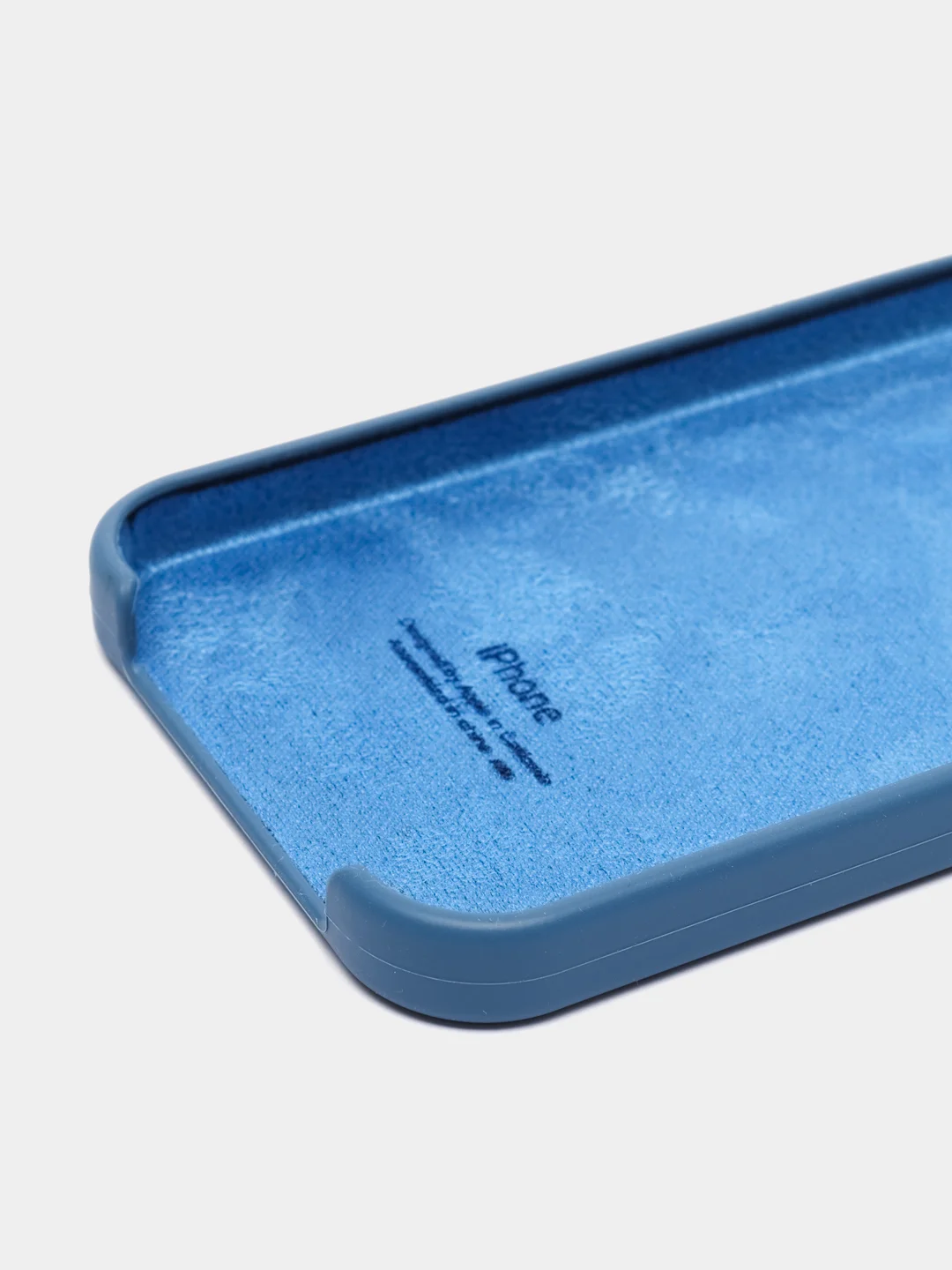 Темно-синий чехол iPhone 13, 13 mini, 13 Pro, 13 Pro Max силиконовый Silicone case с открытым низом