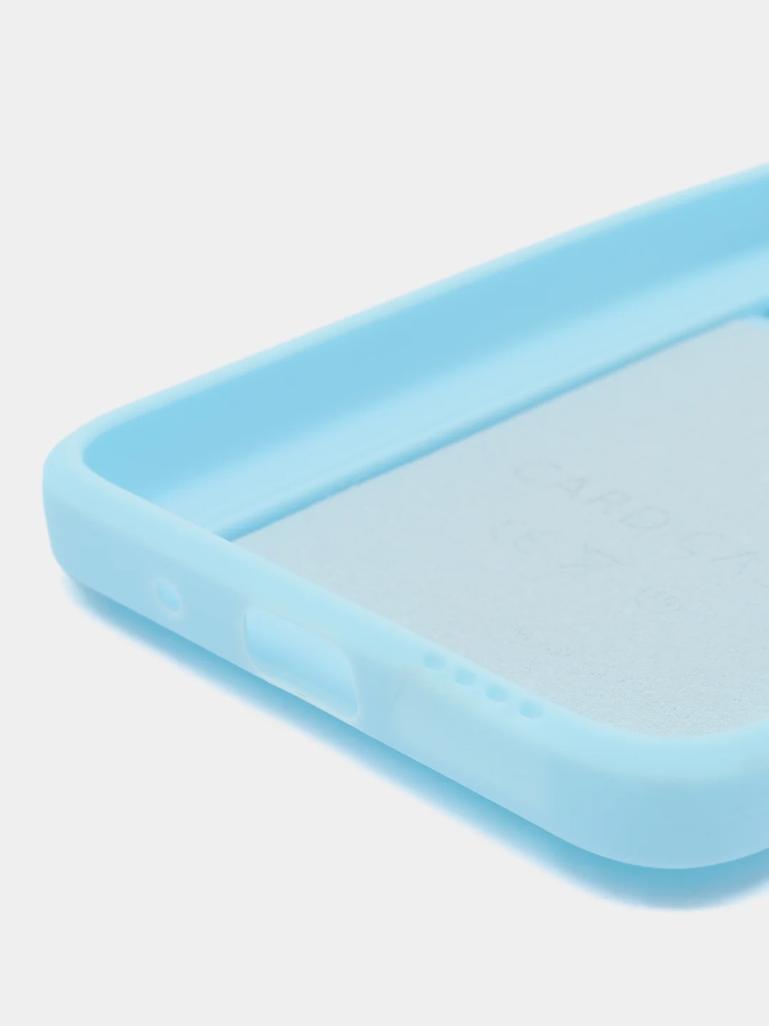 Голубой чехол для Xiaomi Redmi 10C / Poco C40, Сяоми Редми 10С силиконовый, с карманом для карты