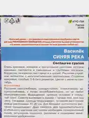 Василек "Синяя река", семена, цветы