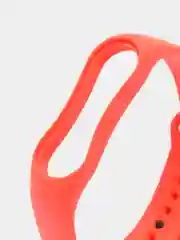 Коралловый силиконовый ремешок Xiaomi Mi Band 5, 6, 7, гипоаллергенный